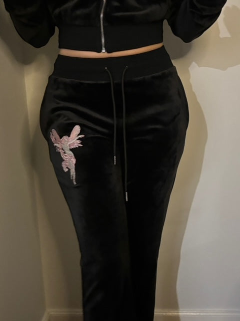 Angelicy Heart Pocket Velour Trackpants